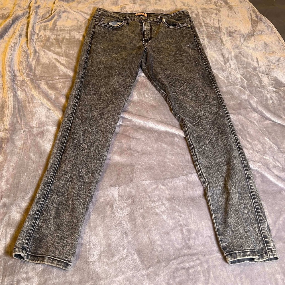 Judy Blue Acid Wash Grey Skinny Jeans Plus Size 2XL Mid Rise Stretch Denim 1070